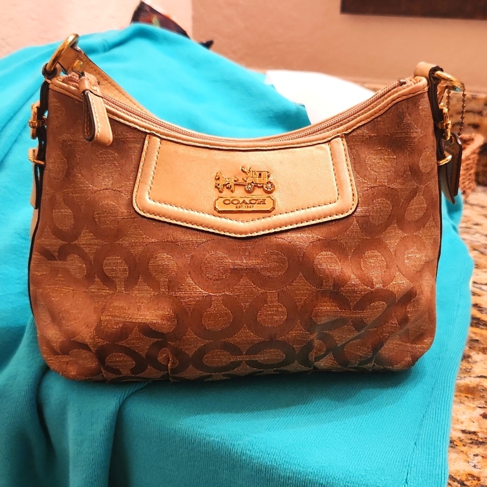 Coach vintage edition bag, gold and gorgeous,  rare
